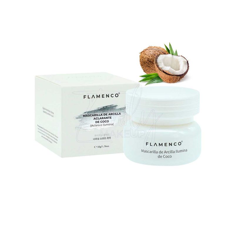 FLAMENCO - Mascarilla Facial de Arcilla Aclarante de Coco