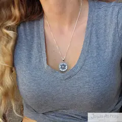 JOYAS ASTRAS - Collar de Plata de Sol Azteca