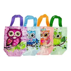 GENERICO - Pack 12 Bolsa Reutilizable Búho D Compras Regalo 36x26cm 130022