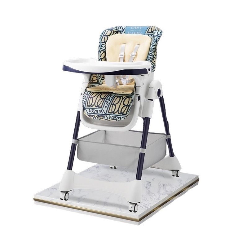 Silla De Comer Multiposiciones Ruedas Ergo Mix Azul denim