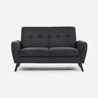 Sofá Adele 2 Cuerpos Tela Grafito