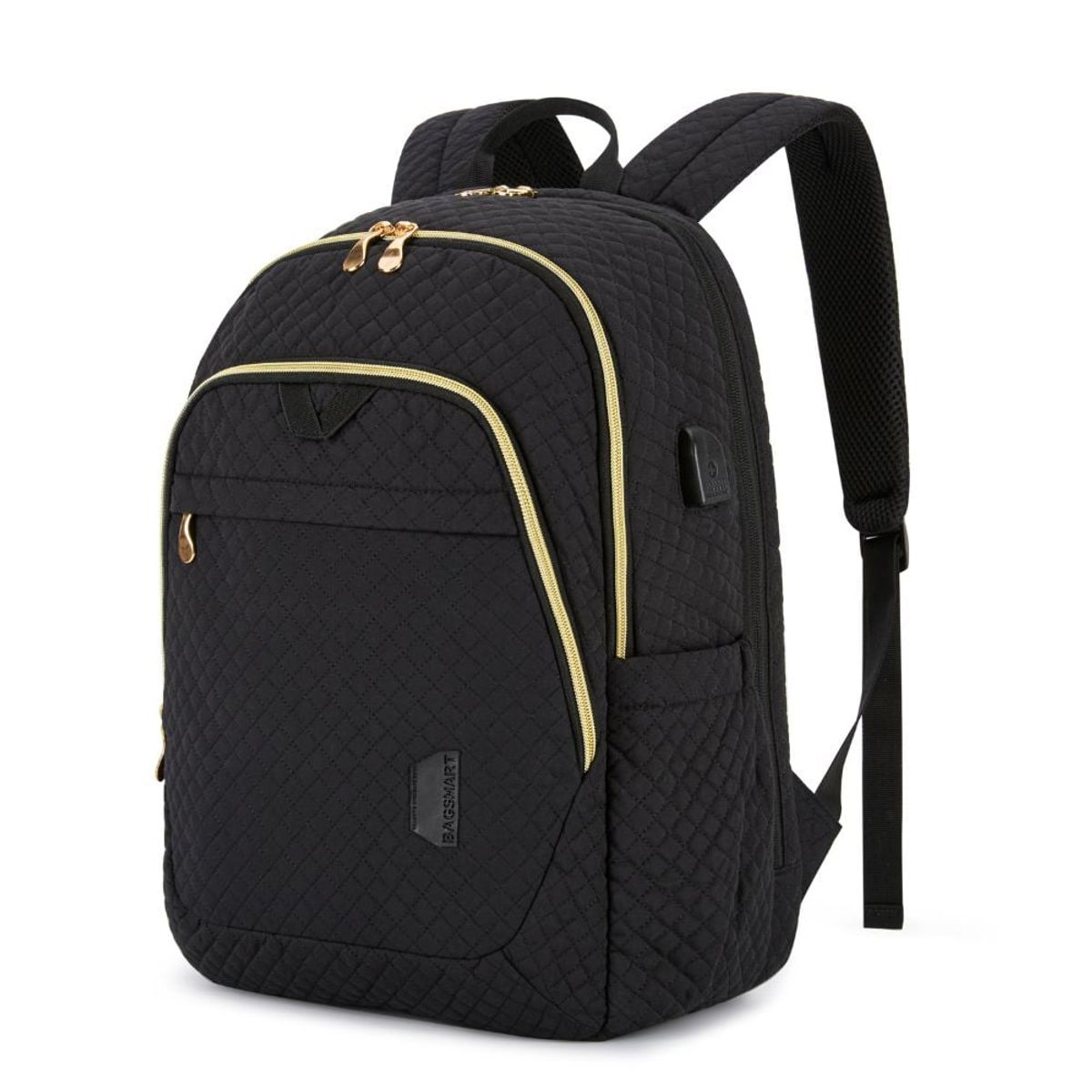 BAGSMART - Bagsmart Mochila Bonchemin para Notebook 156″ Acolchada USB Negro