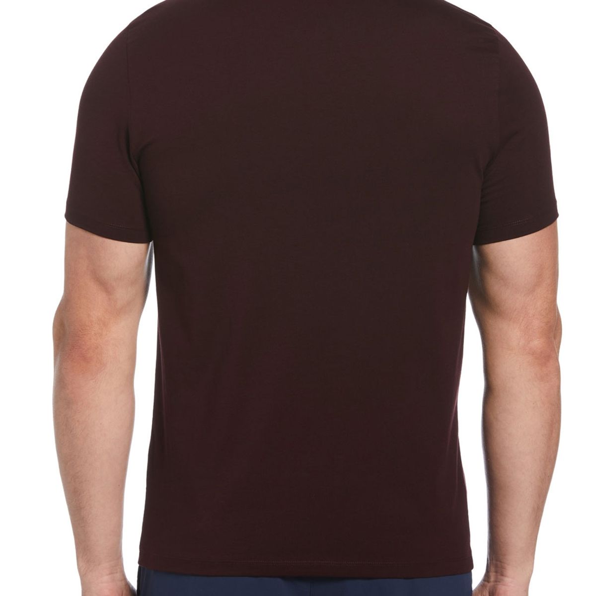 PERRY ELLIS - Polera Casual Estampada  Burdeo
