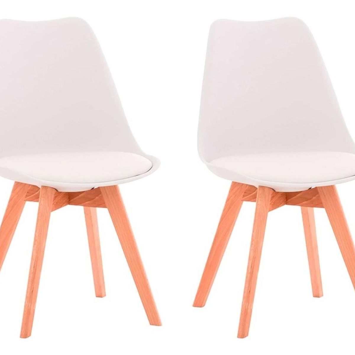 GLOBAL LATIN GROUP - Pack 2 sillas de comedor Eames Modernas y Ergonimicas - Blanco