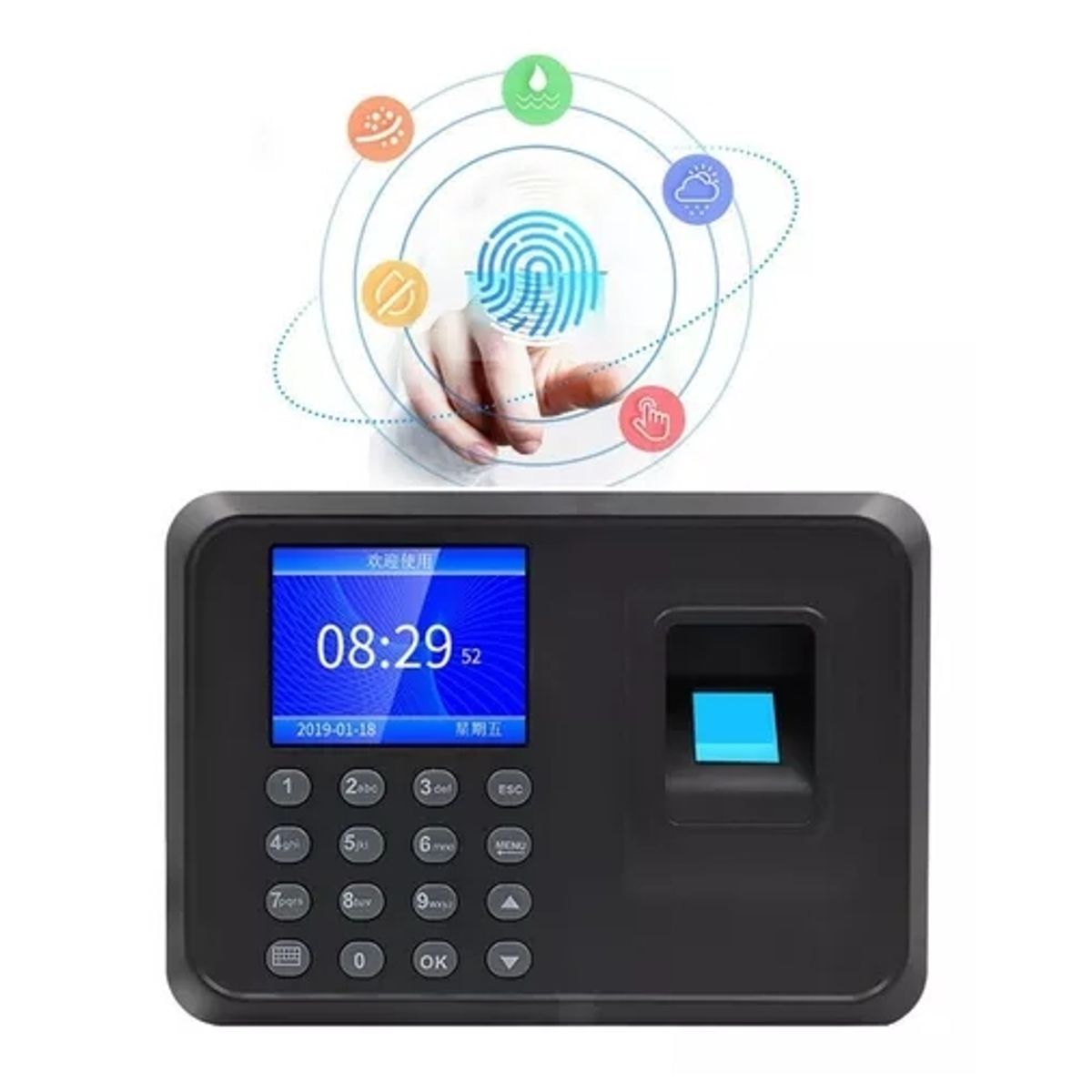 GENERICO - Reloj Biométrico Control De Asistencia Huella En Español