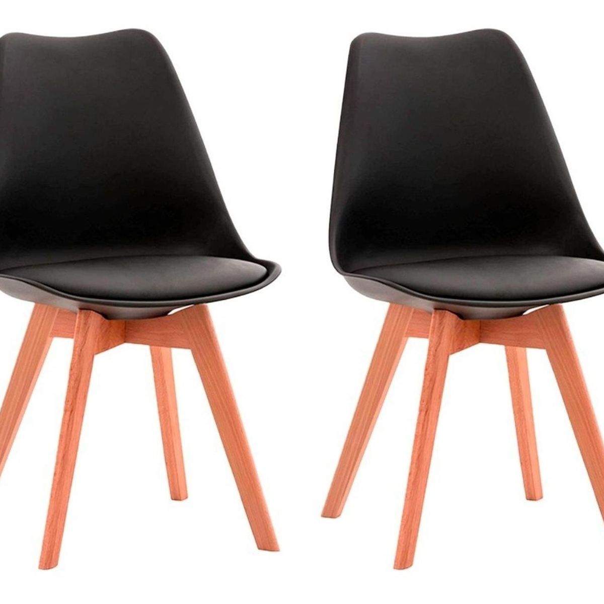 GENERICO - Pack 2 Sillas Eames color Negro