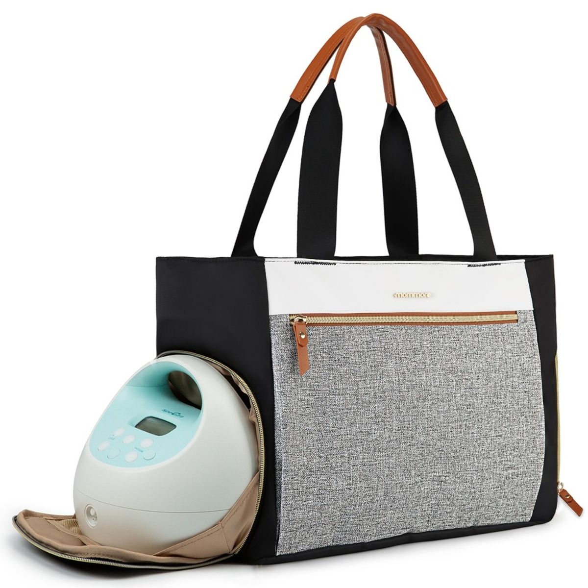 MOMMORE - Mommore Pañalera elegante gran capacidad - Marrón