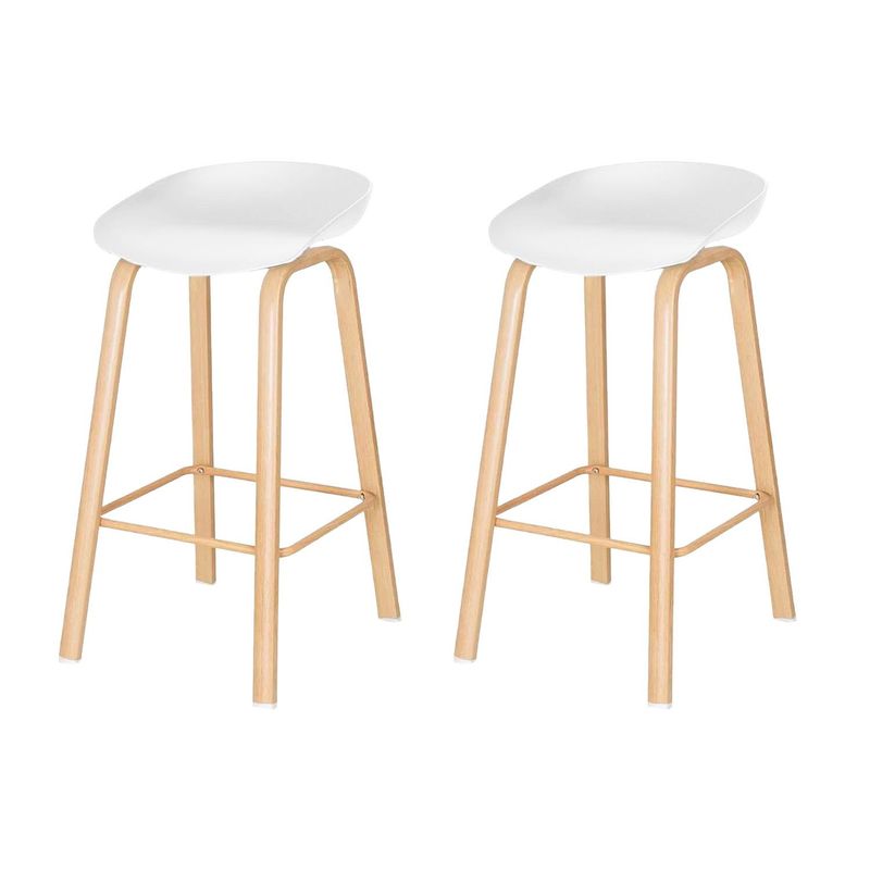 GLOBAL LATIN GROUP - Pack 2 Silla Taburete Altas De Bar - Blanco