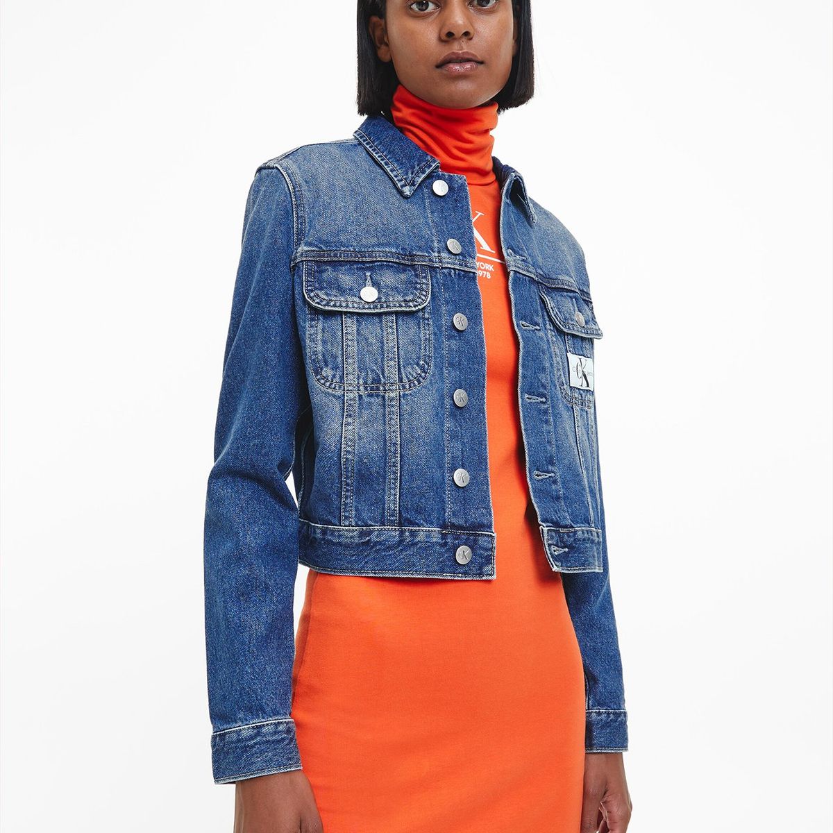 CALVIN KLEIN - Chaqueta Cropped 90S Denim Azul Calvin Klein