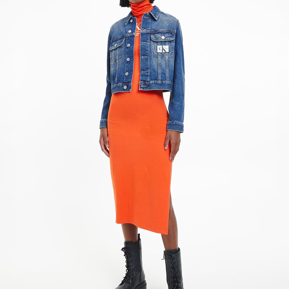 CALVIN KLEIN - Chaqueta Cropped 90S Denim Azul Calvin Klein