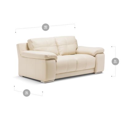 Imagen 2 del producto Sofá 5037 2 Cuerpos Cuero Beige