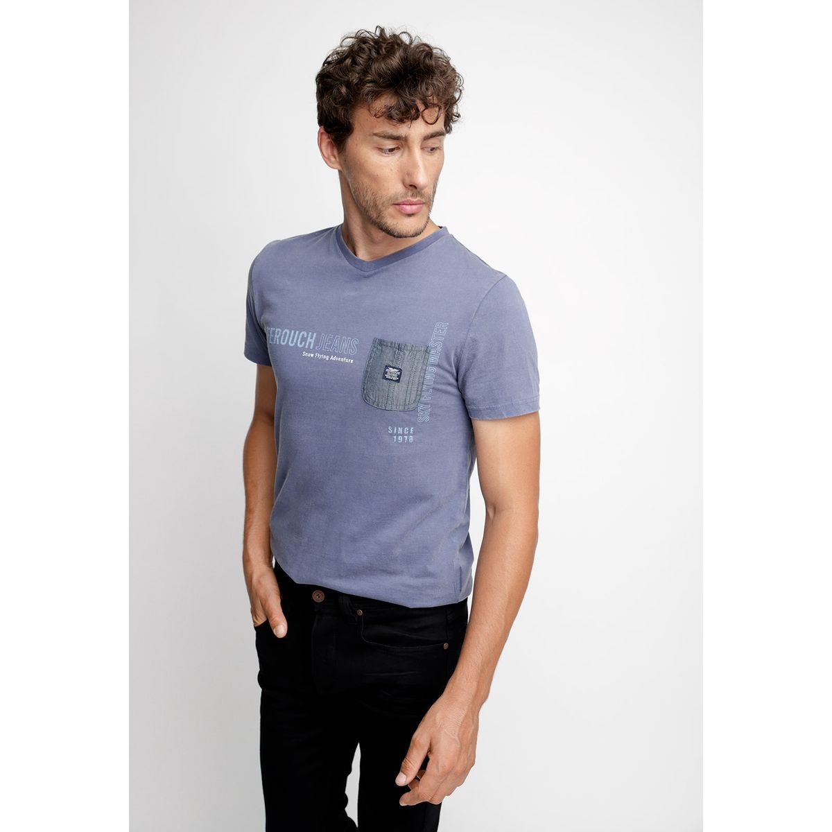 FEROUCH - Polera Wyoming Azul Ferouch