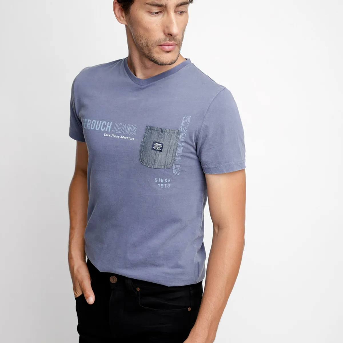 FEROUCH - Polera Wyoming Azul Ferouch