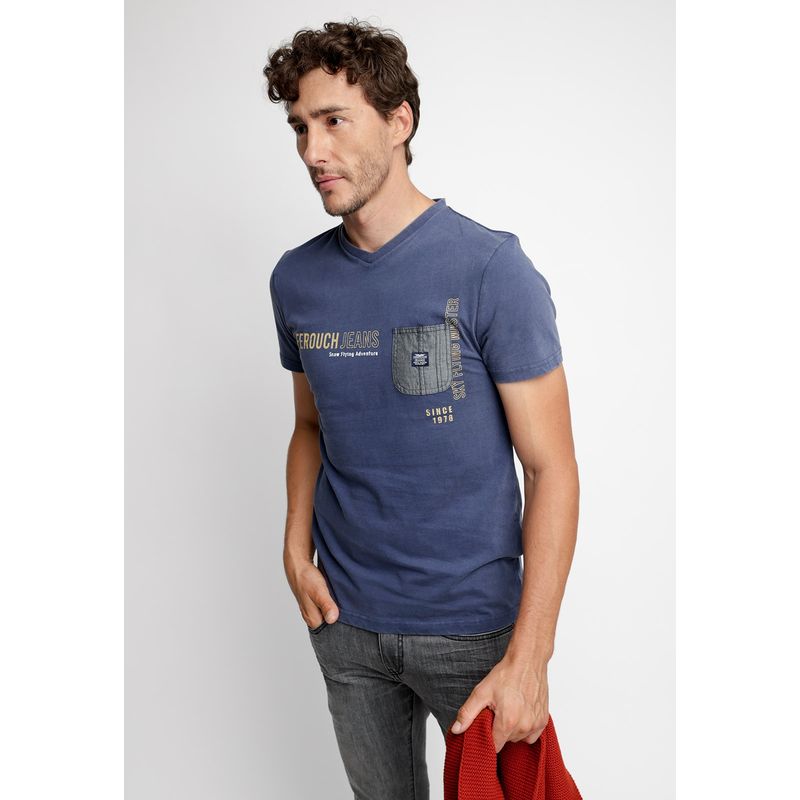 FEROUCH - Polera Wyoming Azul Ferouch