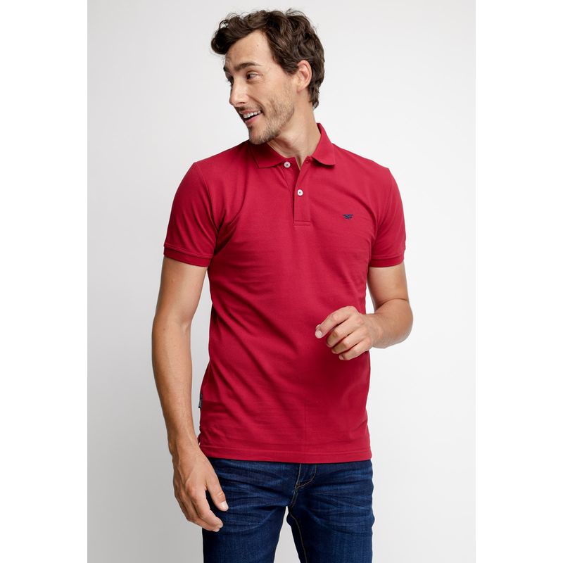 FEROUCH - Polera Polo Básica Manga Corta Rojo Ferouch