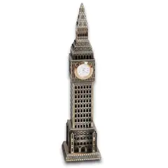 INVENCIBLE - RELOJ DE MESA METALICO BIG BEN DECORACIÓN AK56