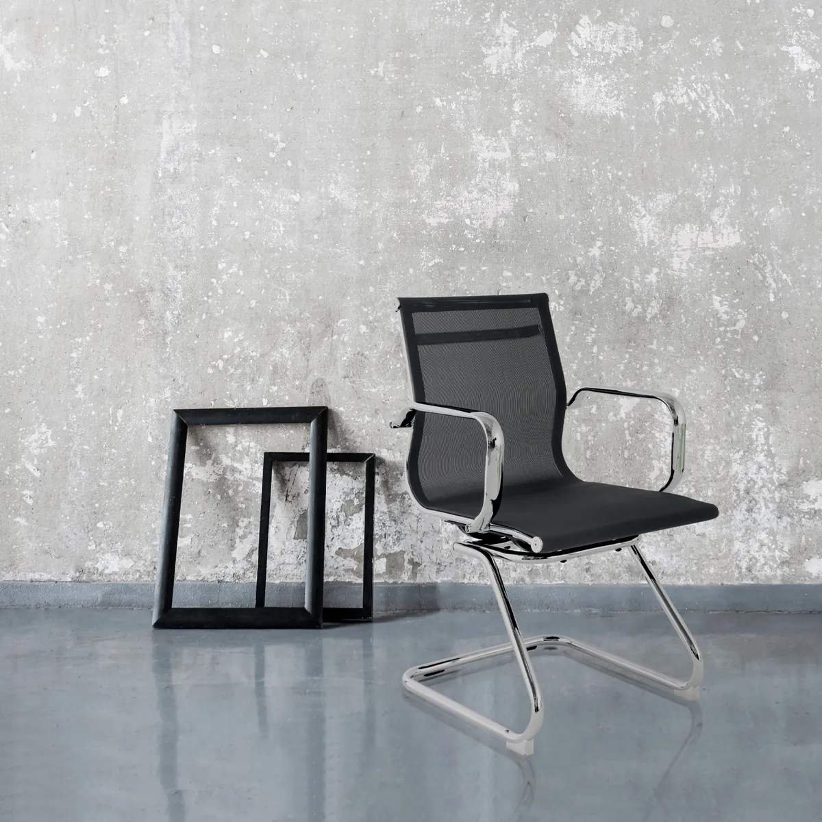 FORM OFFICE - Silla Visita Carson Media Negro Form