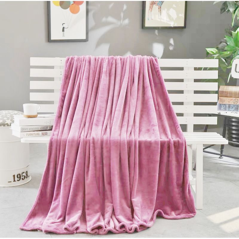 BJ HOGAR - Frazada Velvet Plush 2 Plazas 230cmx240cm Rosada