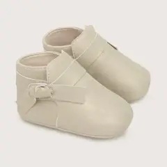 OPALINE - Botin de niña bebe nudo velcro dorado (14 a 18)