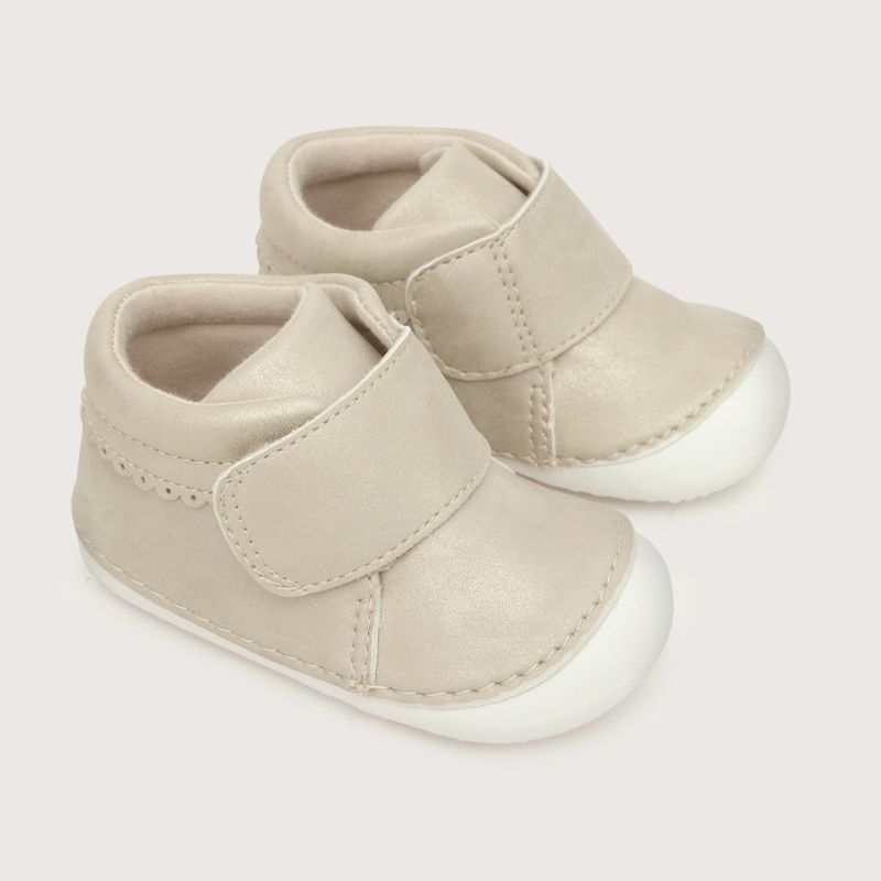 OPALINE - Botin de niña gateador cinta dorado 17 a 19