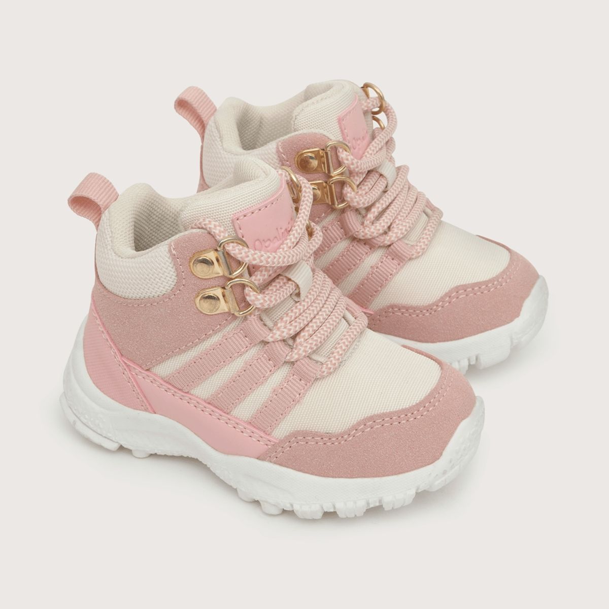 OPALINE - Botin de niña outdoor cordón rosado 20 a 29