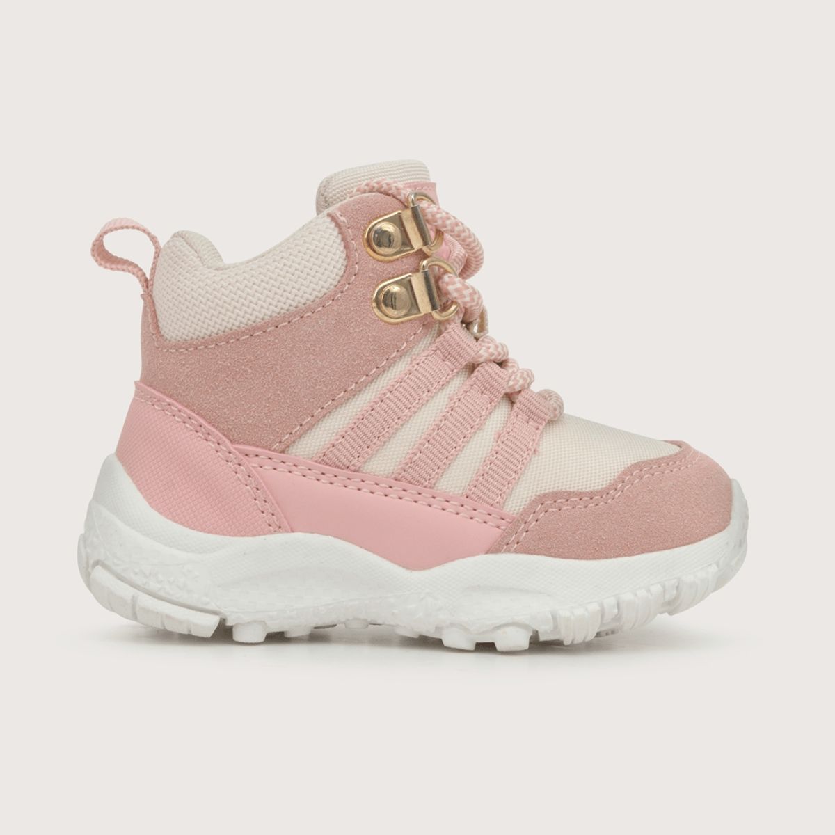 OPALINE - Botin de niña outdoor cordón rosado 20 a 29