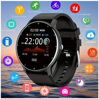 Reloj Inteligente Smartwatch Wearables ZL02 correa Silicona Negro Notificaciones IOS Android