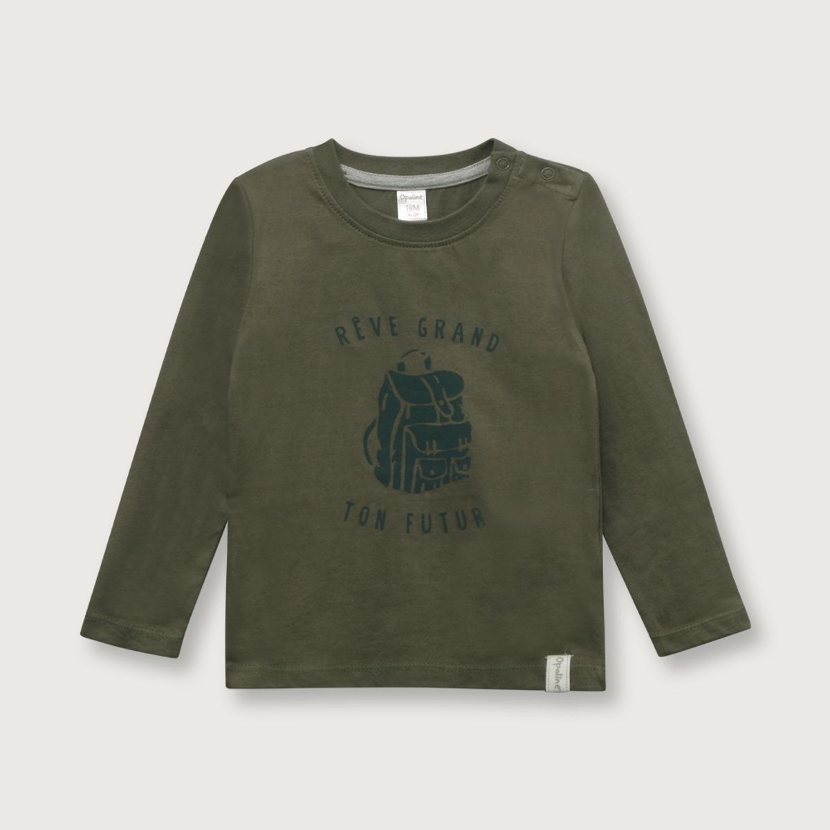 OPALINE - Polera de niño explorador verde (06M a 4A)