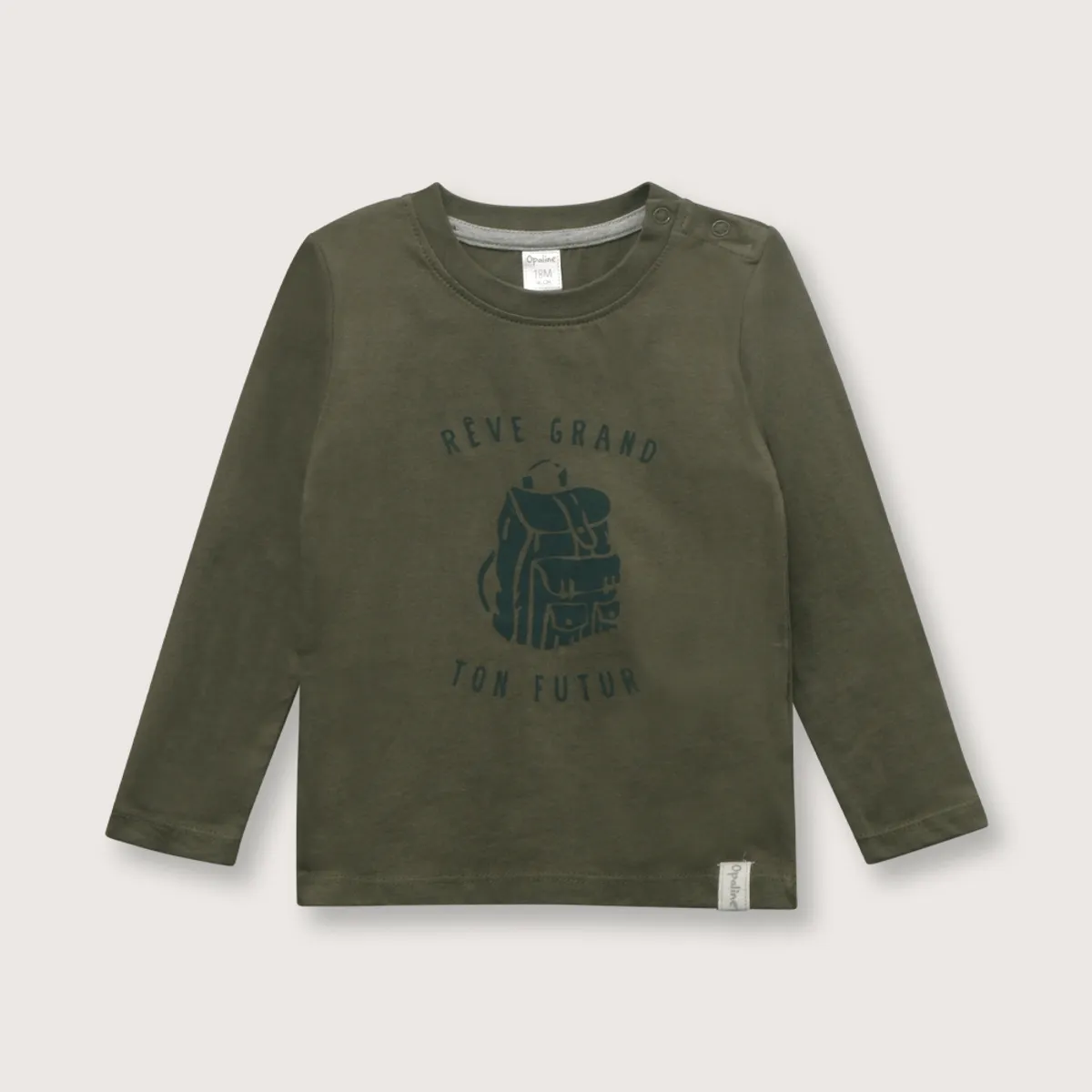 OPALINE - Polera de niño explorador verde (06M a 4A)