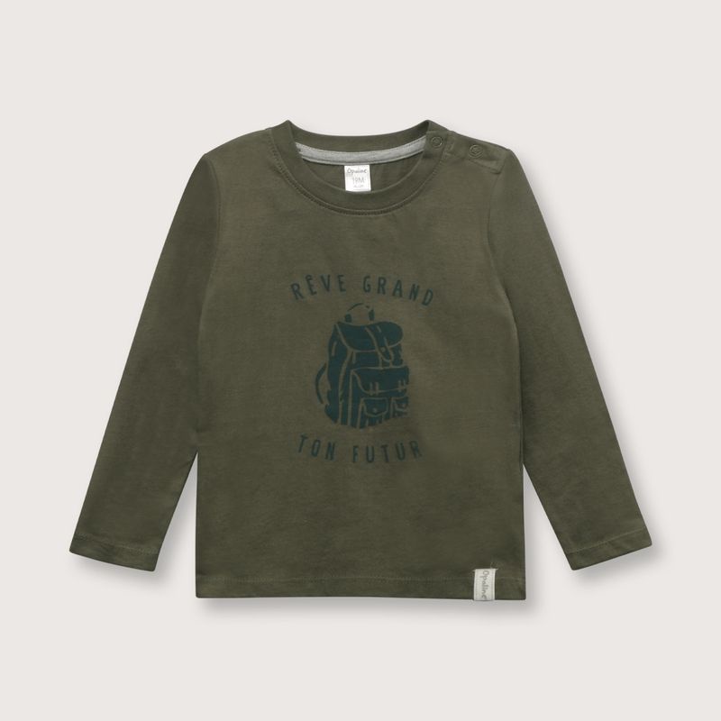 OPALINE - Polera de niño explorador verde (06M a 4A)