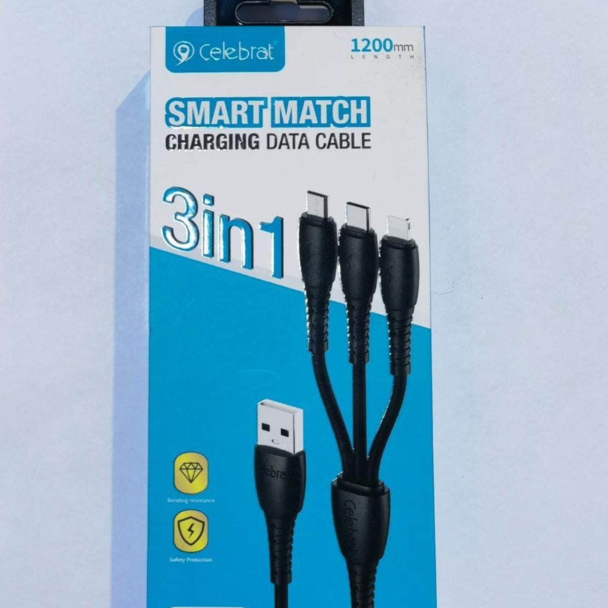 YISON - Cable Triple Hb-05 Celebrat Carga Datos tipo C MicroUSB Iph