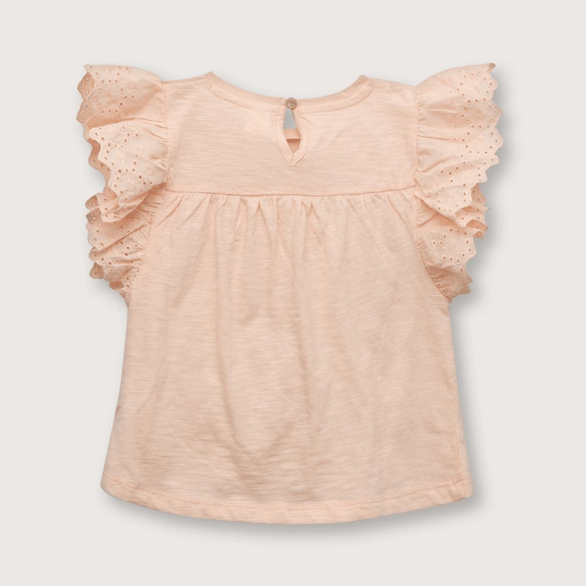 OPALINE - Polera de niña sin mangas damasco (6 meses a 4 años)