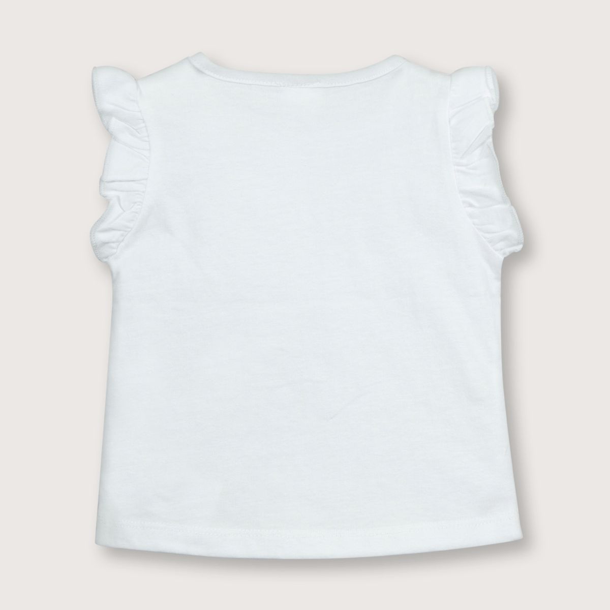 OPALINE - Polera de niña sin mangas blanca (recién nacido a 9 meses)