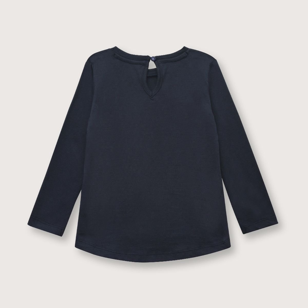 OPALINE - Polera de niña esencial manga larga azul (06M a 4A)