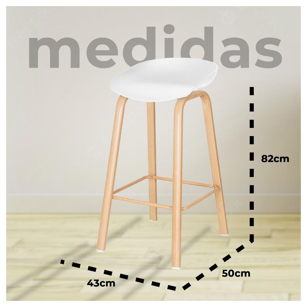 Mesa Alta 60x105 + 2 Sillas Piso Bar Alto Blanco - Blanco, marca GLOBAL LATIN GROUP - Foto 2
