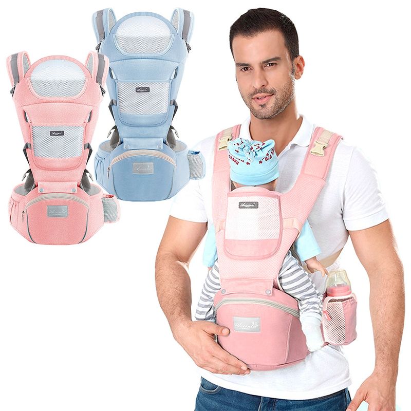 GENERICO - Portabebes Ergonómico Asiento Multifuncional 6 En 1 Rosado