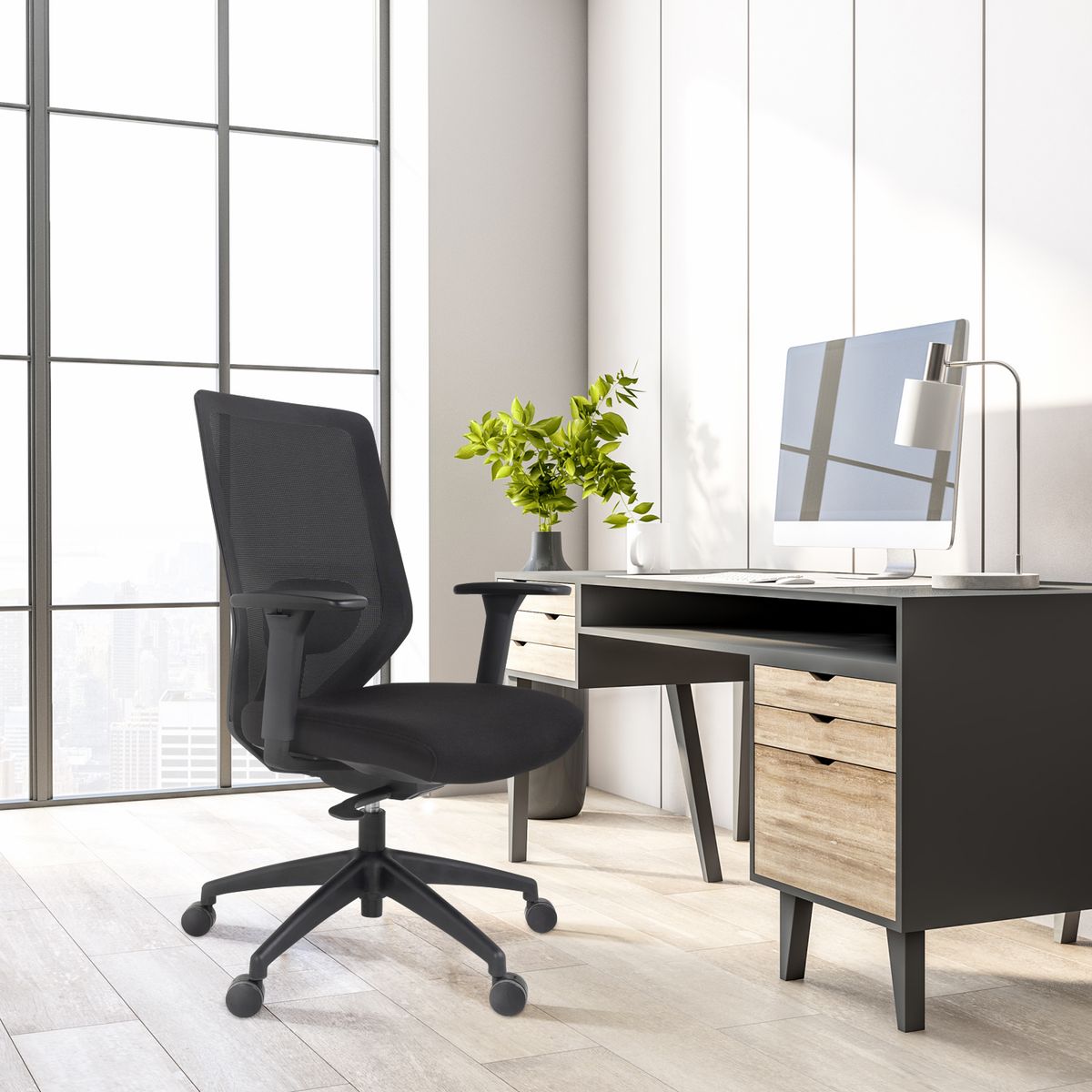 FORM OFFICE - Silla Escritorio Focus Negro Form