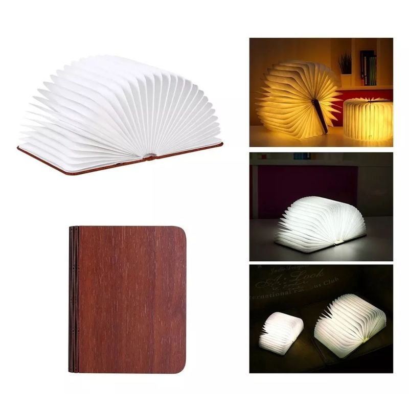 3DILUTION - Lampara de Mesa Libro 360° Kraft Plegable