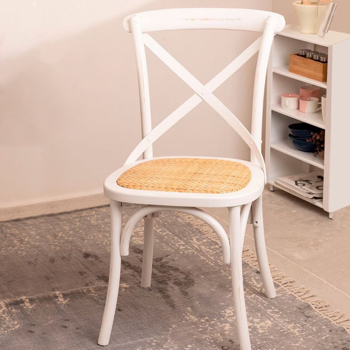 FORM DESIGN - Silla Madera Tradition Rattan Blanco Form