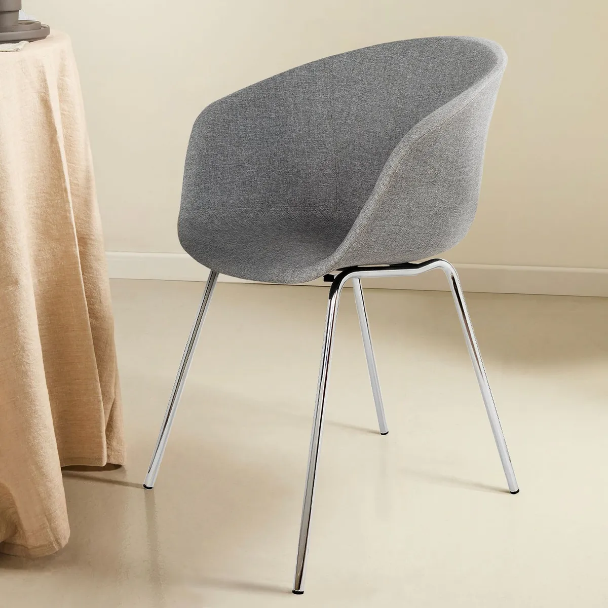 FORM DESIGN - Silla comedor Gaudí Tapizada Gris Form