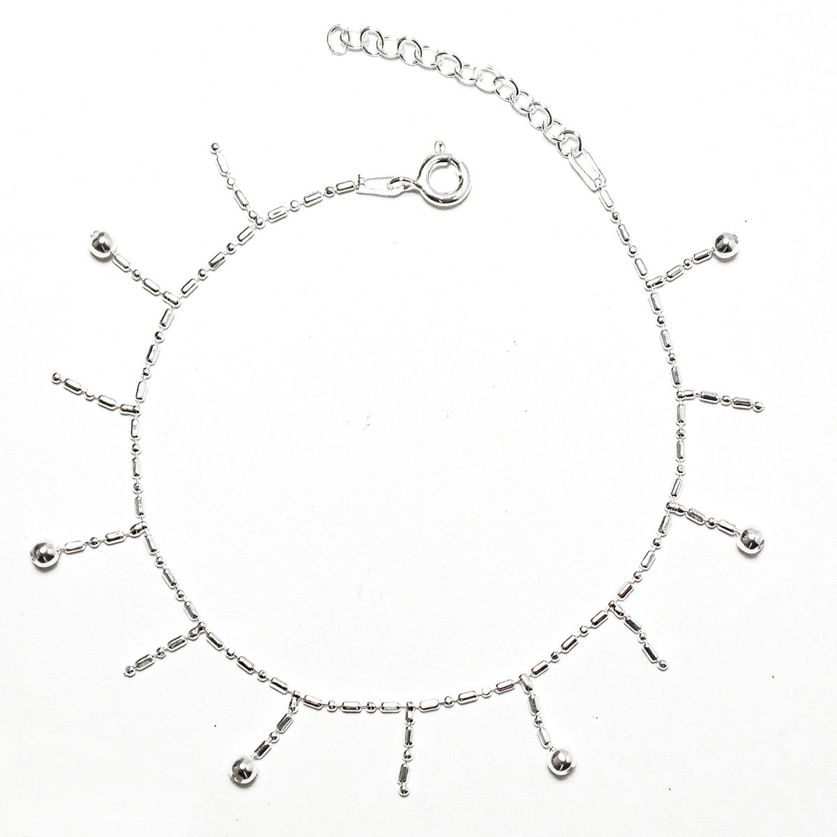 COGGIOLA - Pulsera Flecos Bolitas Plata Fina 925