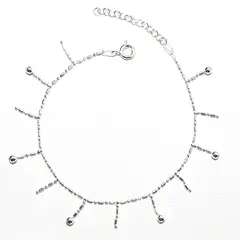 COGGIOLA - Pulsera Flecos Bolitas Plata Fina 925