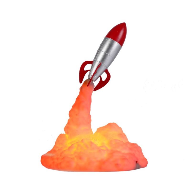 3DILUTION - Lampara Led Cohete Nave Espacial Red Rocket