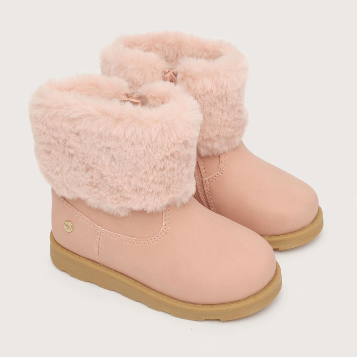OPALINE - Bota de niña con pelos rosado (22 a 29)