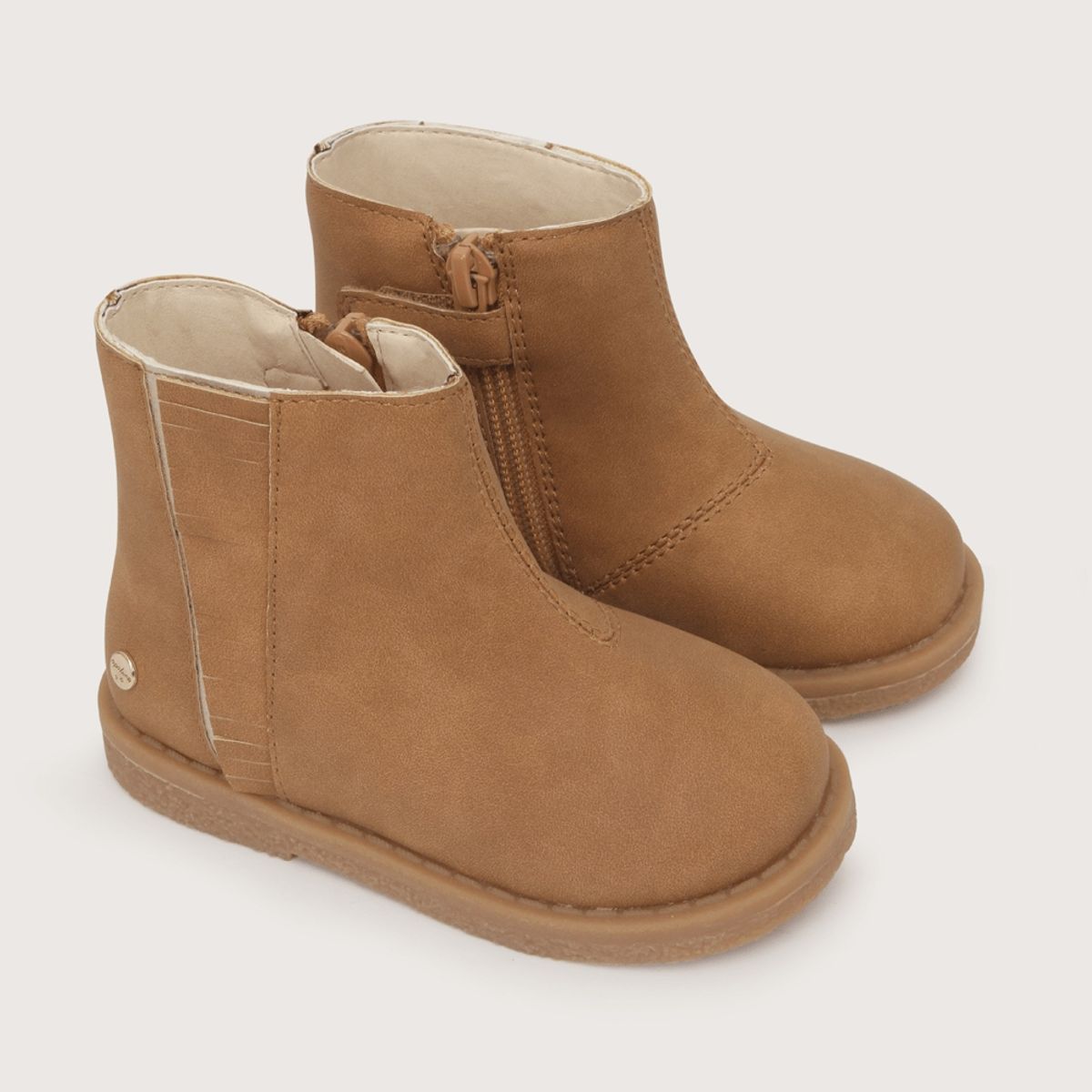 OPALINE - Bootie de niña con flecos camel (20 a 29)