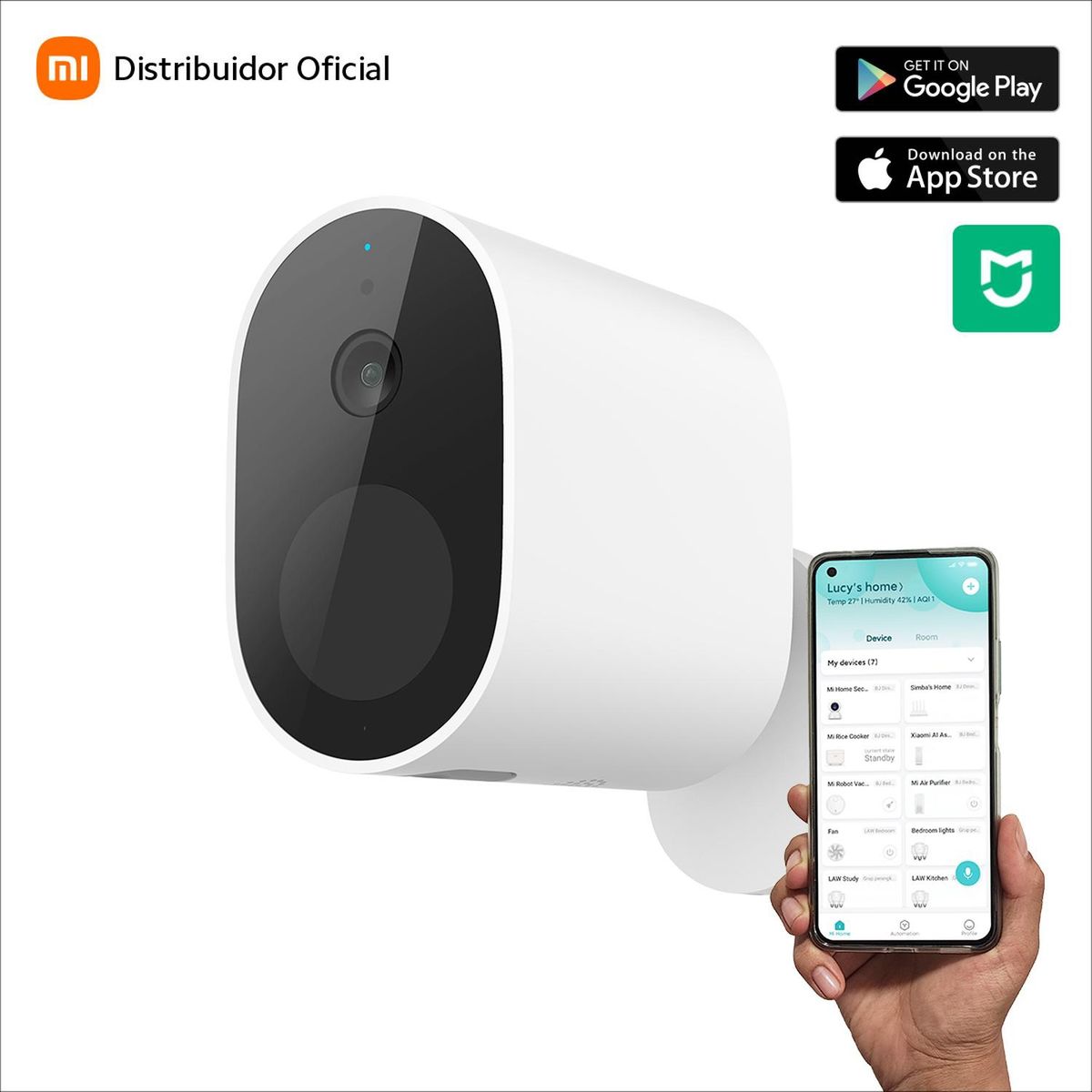 XIAOMI - Xiaomi Mi Wireless Outdoor Security Camera 1080p Set