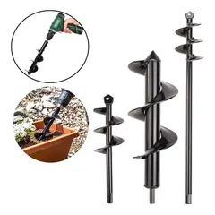 KUANGYE - 3 Brocas Ahoyador Plantar Jardín Para Taladro Común