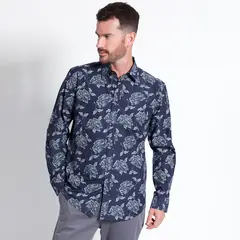 KOTTING - Camisa Fantasía Estampada Sport Manga Larga Slim Fit