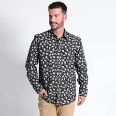 KOTTING - Camisa Fantasía Estampada Sport Manga Larga Slim Fit