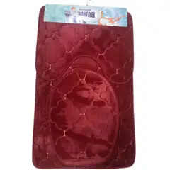GENERICO - JUEGO DE ALFOMBRAS PARA BAñO POLAR LISO ANTIRRESBALANTE 3 PIEZAS